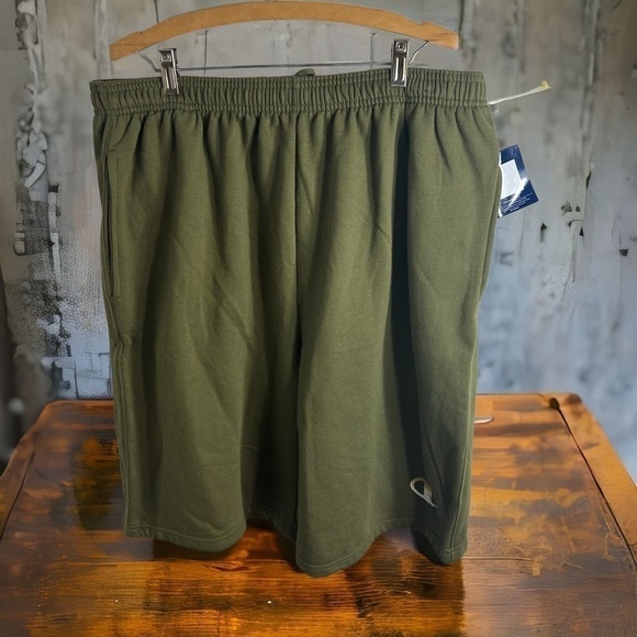 Champion Men’s Drawstring Shorts NWT Sz 1X Green Yellow - Picture 1 of 9